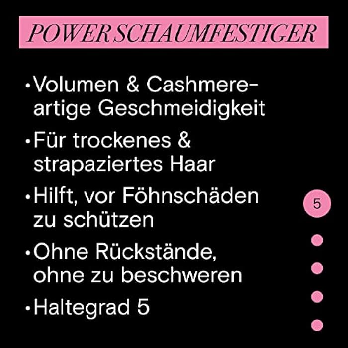 Taft Mousse Power Cashmere-like Suppleness, Grade 5 (150 ml), Hair Mousse with Taffeta Power Formula, Hair Styling with Smoothness and Volume - Image 2